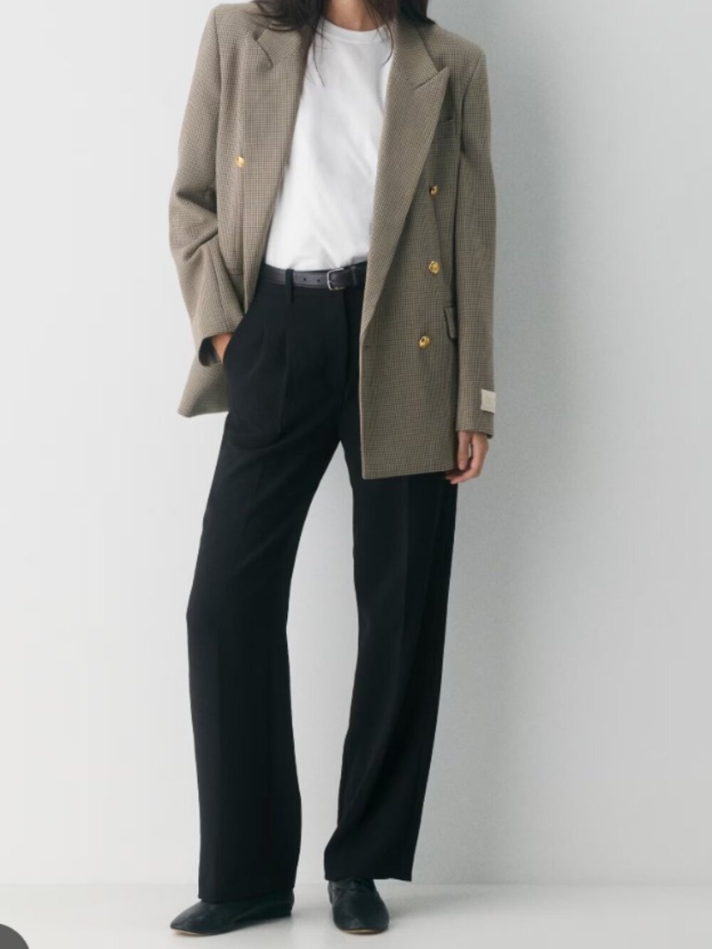 Artizia Wilfred Black Effortless Pant in Black Crepette - Regular length